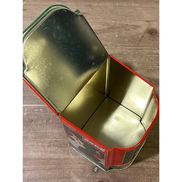 Drink Coca Cola Tin Container Vintage Woman Drinking Refresh Yourself Storage - Picture 4 of 8